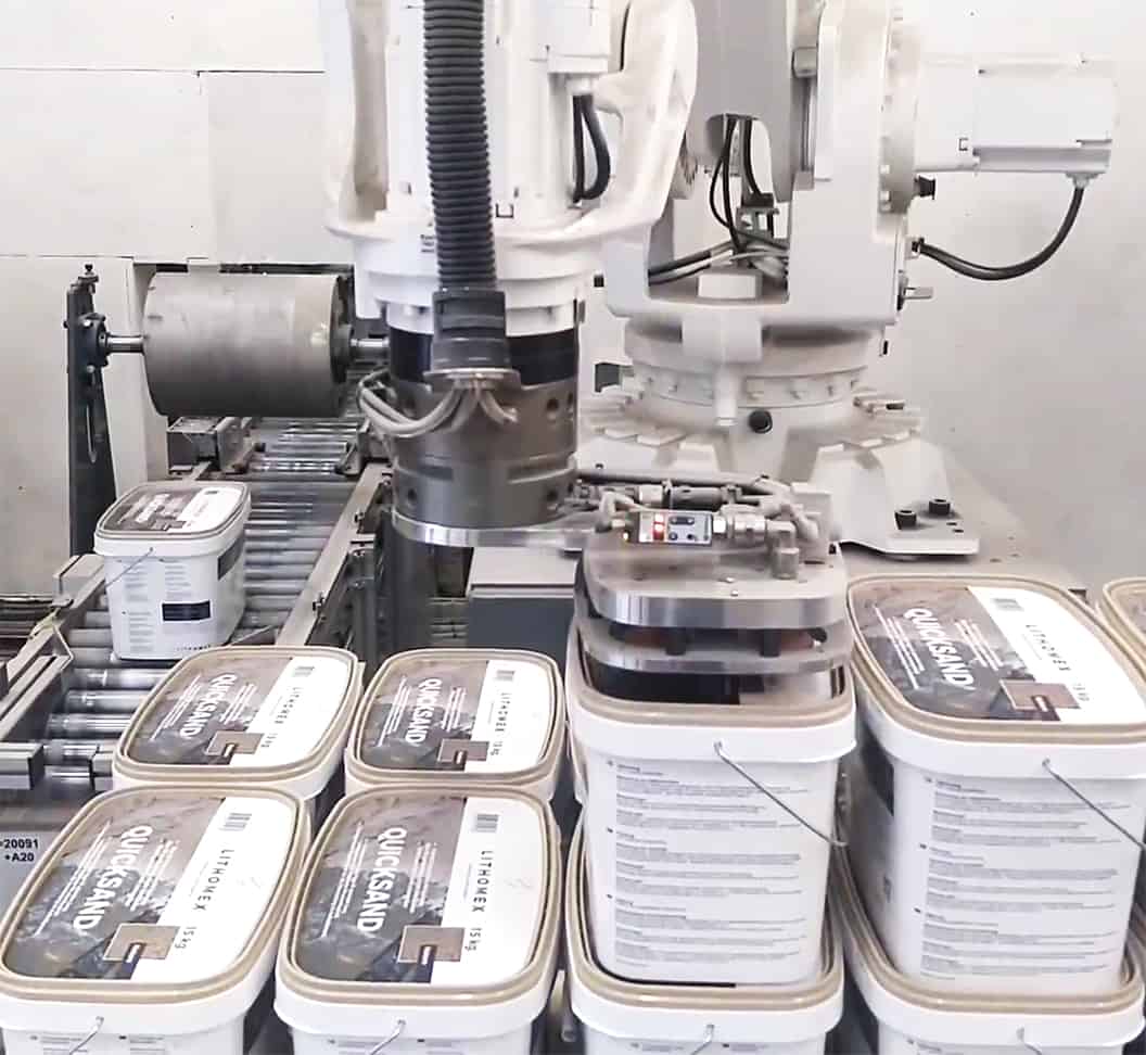 Palletering og depalletering af bøtter